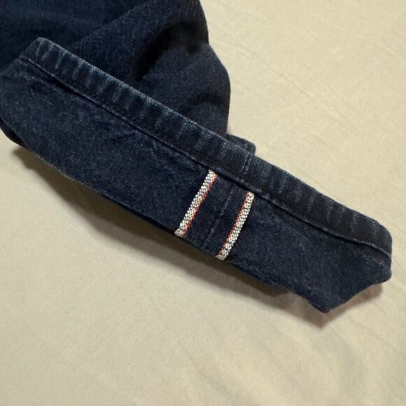 Gustin Men’s Raw Selvedge Denim Jeans - Dark Wash, Button Fly, Size 40x32 - Picture 8 of 11